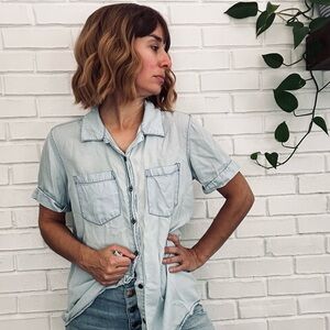 Christopher & Banks Light Blue Button Down